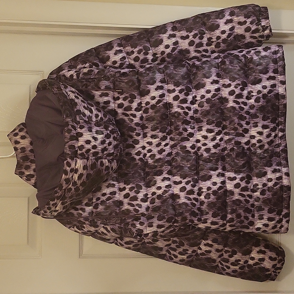 pellepelle Purple Cheetah Print Ladies Jacket ** Size XL **